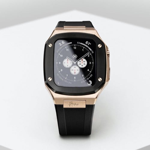 باتيك رويال سوار ساعة ابل فاخر أسود روز من بريمكس