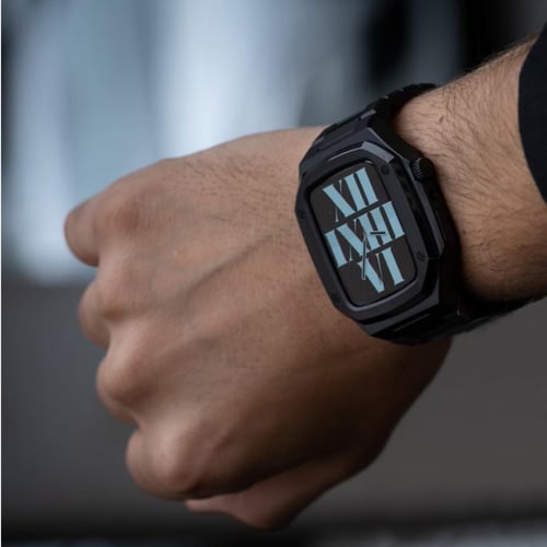 باتيك رويال سوار ساعة ابل فاخر أسود من بريمكس