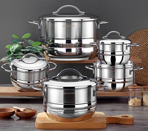 طقم قدور نرفانة 10 ق ستيل تركي