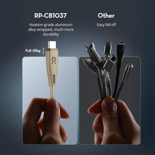 كيبل تيب سي (طرفين) 1.2 متر (قماش) 60 واط (راف باو...