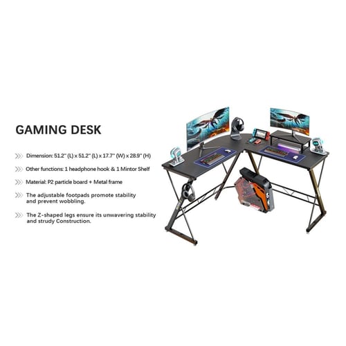 طاولة ألعاب داتا زوون شكل حرف L