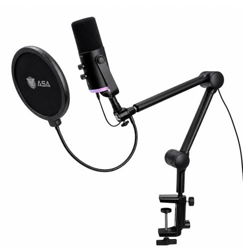 مايك احترافي BROADCAST BUNDLE من ASA لون أسود
