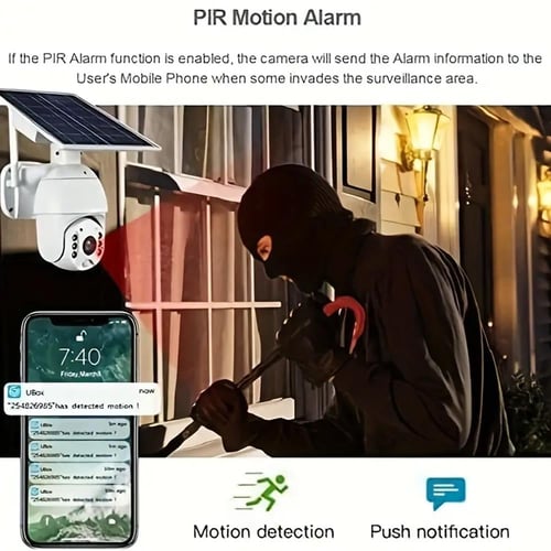 كاميرا مراقبة خارجية 4G تعمل بالطاقة الشمسية