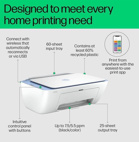 طابعة سمارت اتش بي ديسك جيت انك أدفانتج 2878