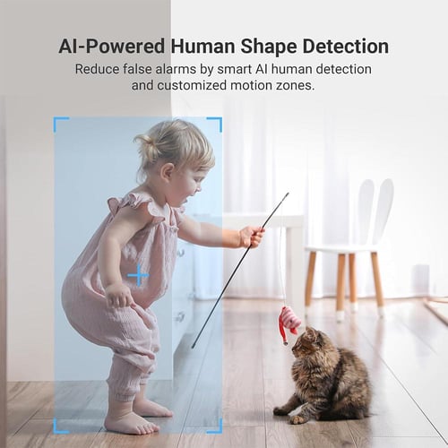 كاميرا مراقبة منزلية داخلية (4G) مع بطارية 2K (ازف...