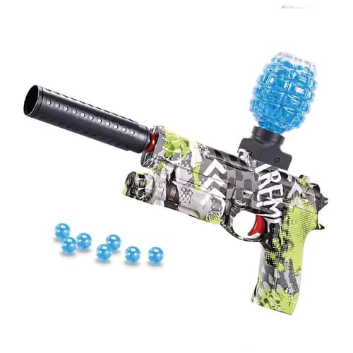 مسدس لعبة بطلقات مائية وكاتم صوت
