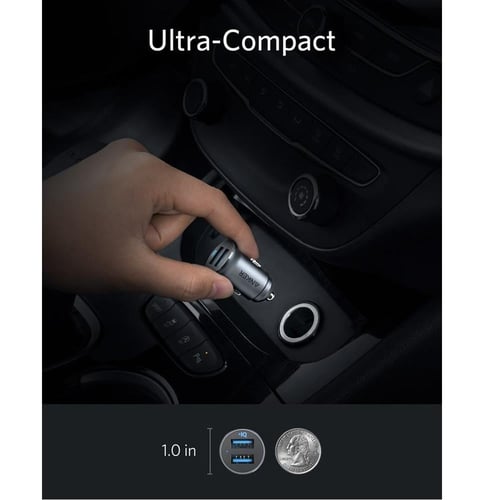 شاحن سيارة منفذين يو إس بي (أنكر) - ضمان سنتين