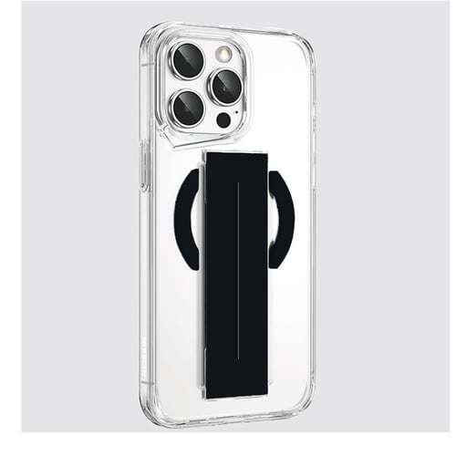 جراب (أيفون 15 بلس) شفاف مع مسكة ماق سيف