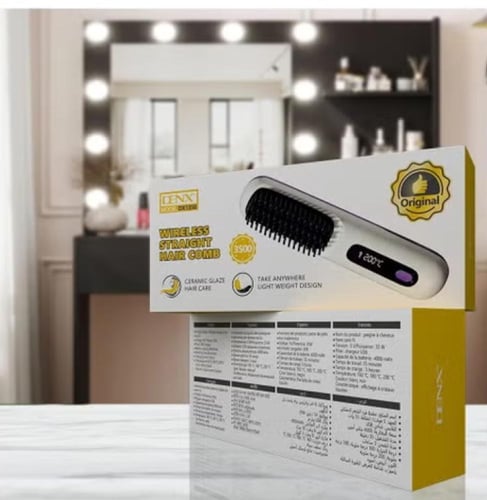 مشط شعر حراري لا سلكي من دينكس