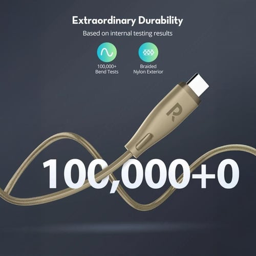 كيبل تيب سي (طرفين) 1.2 متر (قماش) 60 واط (راف باو...