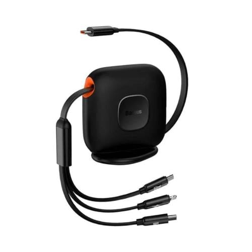 كيبل (3 في 1) قابل للسحب (بيسوس) - ضمان سنتين