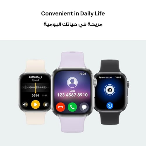 ساعة هواوي (فيت 4 - Fit 4) جراي 1.82 بوصة - ضمان س...