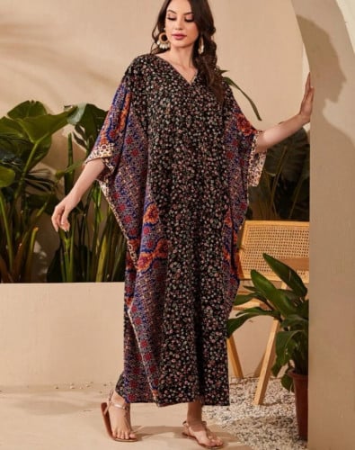Completion of the bat wing caftan flower
