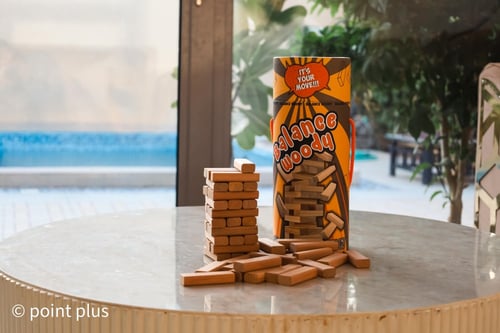 لعبة التوازن علبه 54قطعة من بوينت بلسBalance game,...