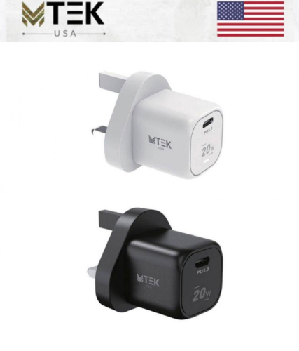 فيش جداري 20 واط منفذ PD من Mtek