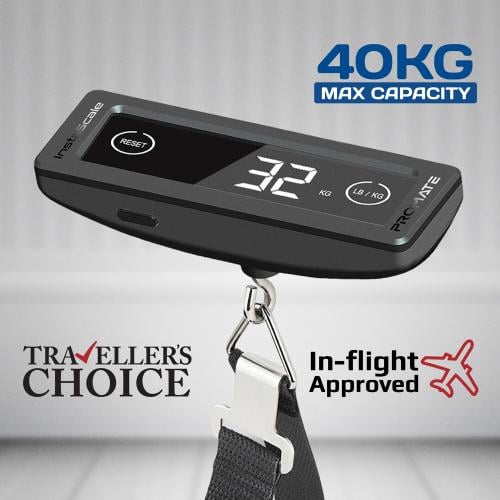 ميزان رقمي محمول للحقائب بسعة قصوى 40 كجم مع شاشة...