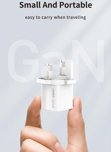 راس شاحن لانيكس منزلي LC65U مخرجين بفتحة بي دي وفت...