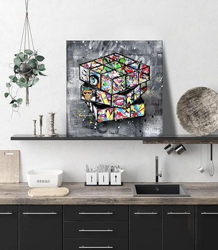 Graffiti panel cubes 50, 50 cm