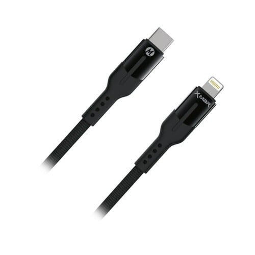 كيبل شحن تايب سي ايفون سريع PD قماشي مقاوم للقطع C...