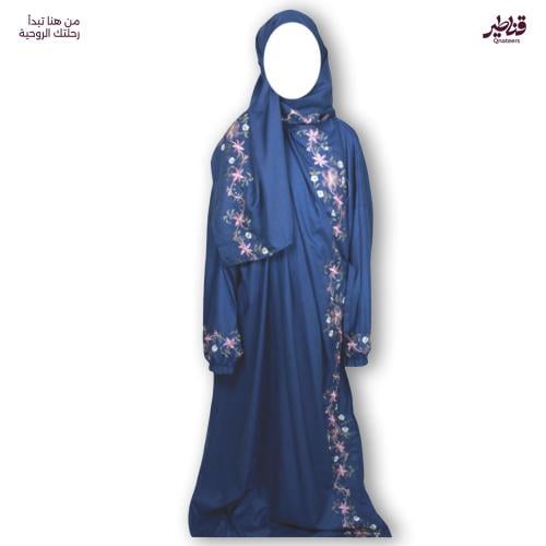 شرشف صلاة كحلي بزخارف أنيقة