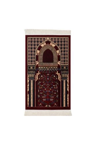 سجادة صلاة المحراب العنابي – طابع تراثي فخم