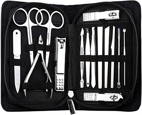 مجموعة العناية بالاظافر مصنوعة من الستانلس ستيل