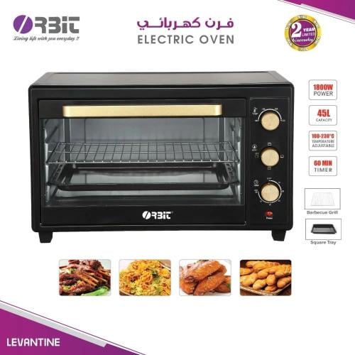 فرن كهربائي ⚡️ ماركة أوربت 1800واط ،45لتر