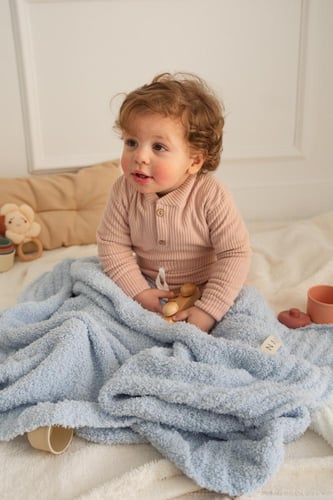 بطانية أطفال ناعمة | سماوي