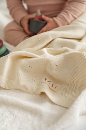 بطانية قطن 100٪ -ا أبيض