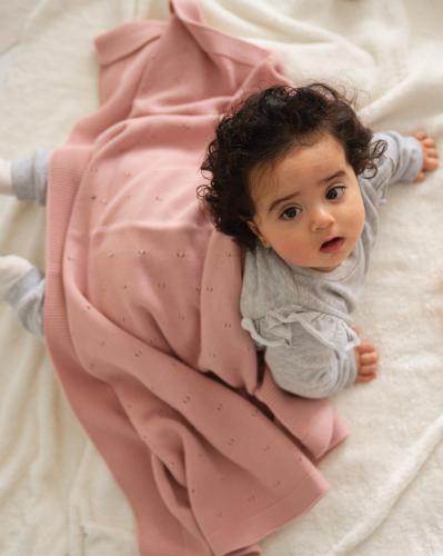 بطانية قطن 100٪ - وردي