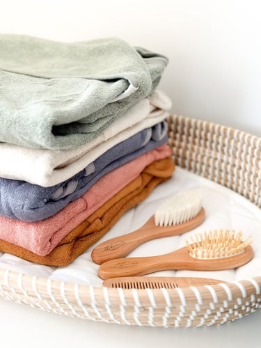 منشفة إستحمام ناعمة بقبعة| sage