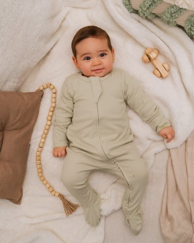 افرول نوم بأقدام مغلقة قطن عضوي | Swamp