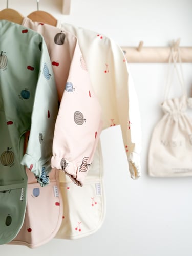 مريلة اطفال باكمام | Beige