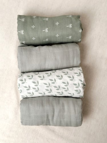 طقم مهاد مواليد | musline swaddle