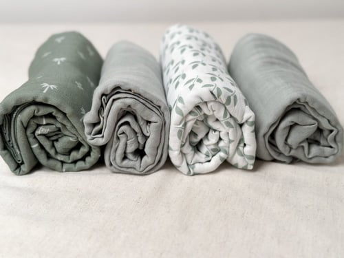 طقم مهاد مواليد | musline swaddle
