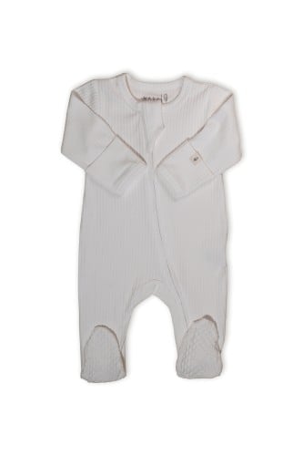 افرول نوم بأقدام مغلقة قطن عضوي | Coconut Milk