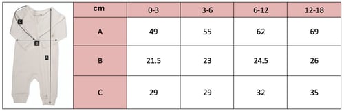 بدلة نوم بأقدام مفتوحة قطن عضوي | Pink