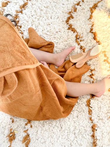 منشفة إستحمام ناعمة بقبعة | Caramel