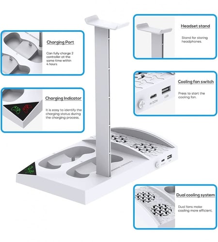 حامل مروحة تبريد عمودي مطور لجهاز Xbox Series S، ق...