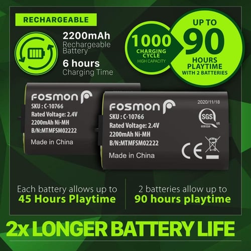 فوسمون شاحن ذراع تحكم مزدوج متوافق مع وحدات تحكم X...