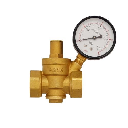 مخفض ضغط بمؤشر قياس للضفط HEX PRESSURE PREDUCER