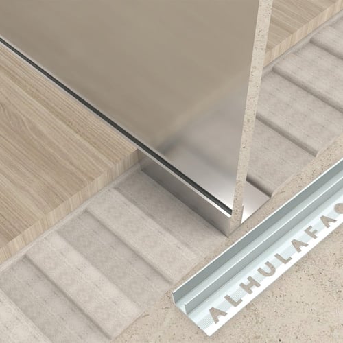 بروفايل تثبيت الزجاج و نعلة مخفية ألمونيوم