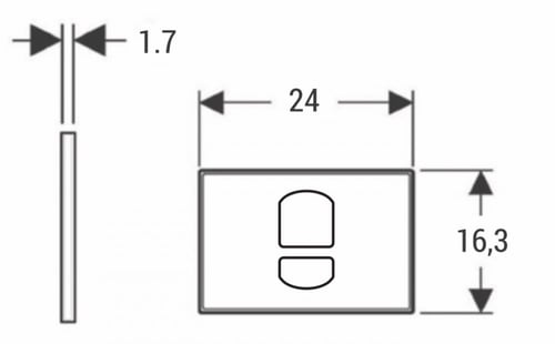 غطاء زر سيفون مخفي SMARTIKA 6 E كاريبا KARIBA إيطا...