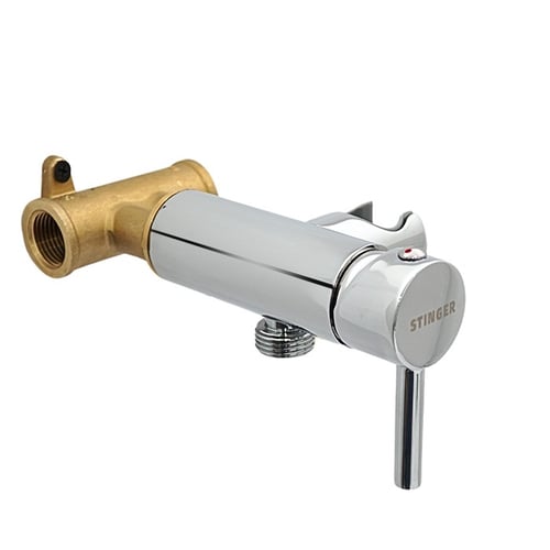 خلاط شطاف مخفي كروم دائري مع قلب كامل وحامل شطاف