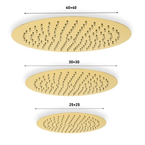 طاسة دش ذهبي دائري متعددة المقاسات جلوسا