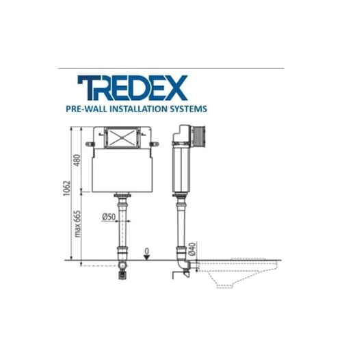 سيفون عربي مخفي تريدكس صناعة اوروبية TRF1104
