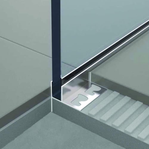 بروفايل تثبيت زجاج الشاور قروف مع ميول المنيوم