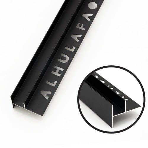 بروفايل تثبيت زجاج الشاور قروف مع ميول المنيوم