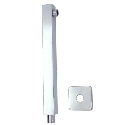 ذراع دش مطري جداري كروم مربع جلوسا 40 سم