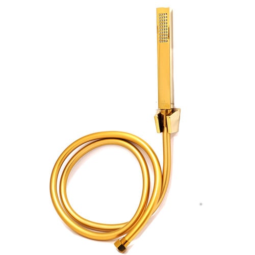 سماعة دش بلاستيك مربع ذهبي مع اللي YC808 GD